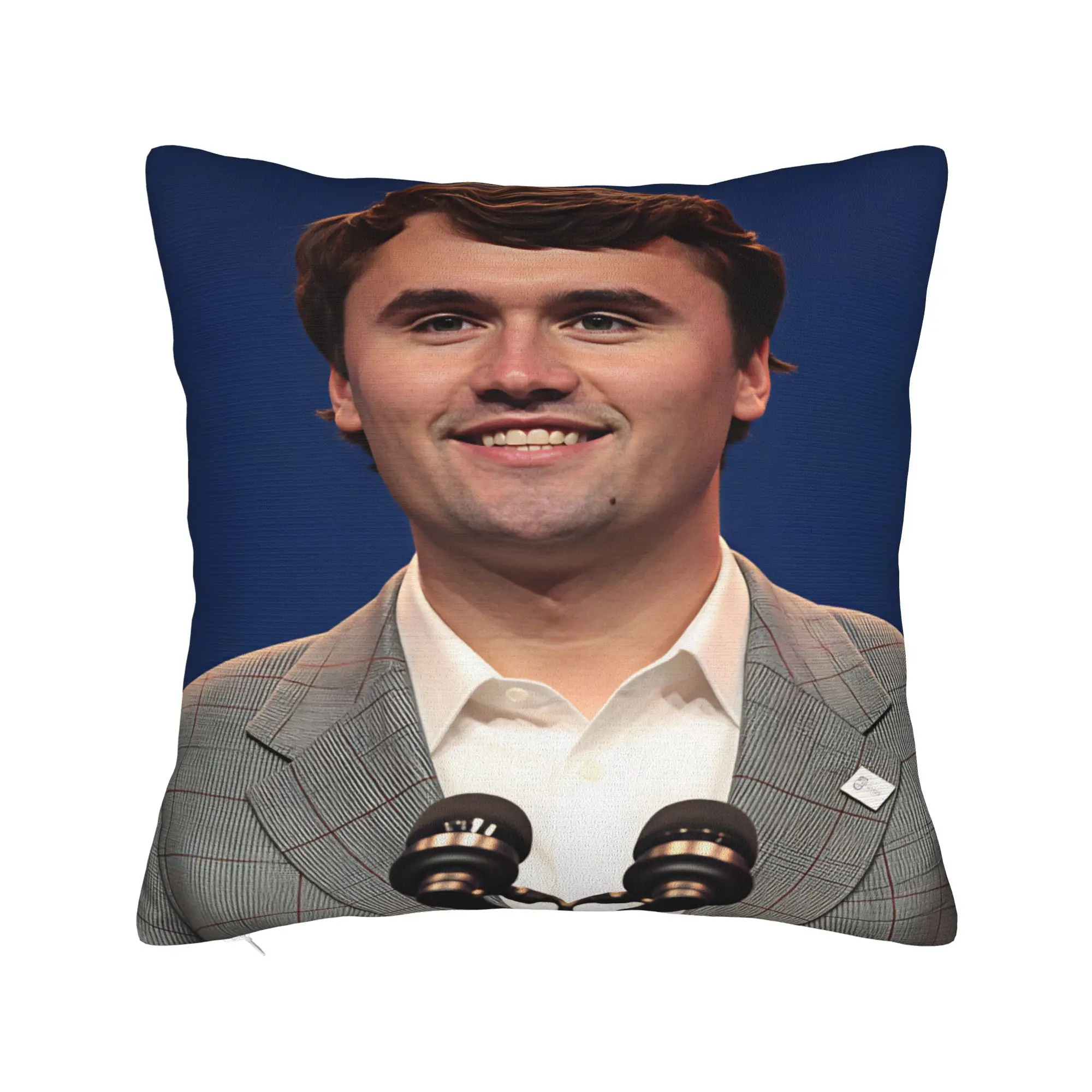 Charlie Kirk Podium Speech Pillowcases  Novelty Pillow Case For Living Room Chair Soft Pillow Cover