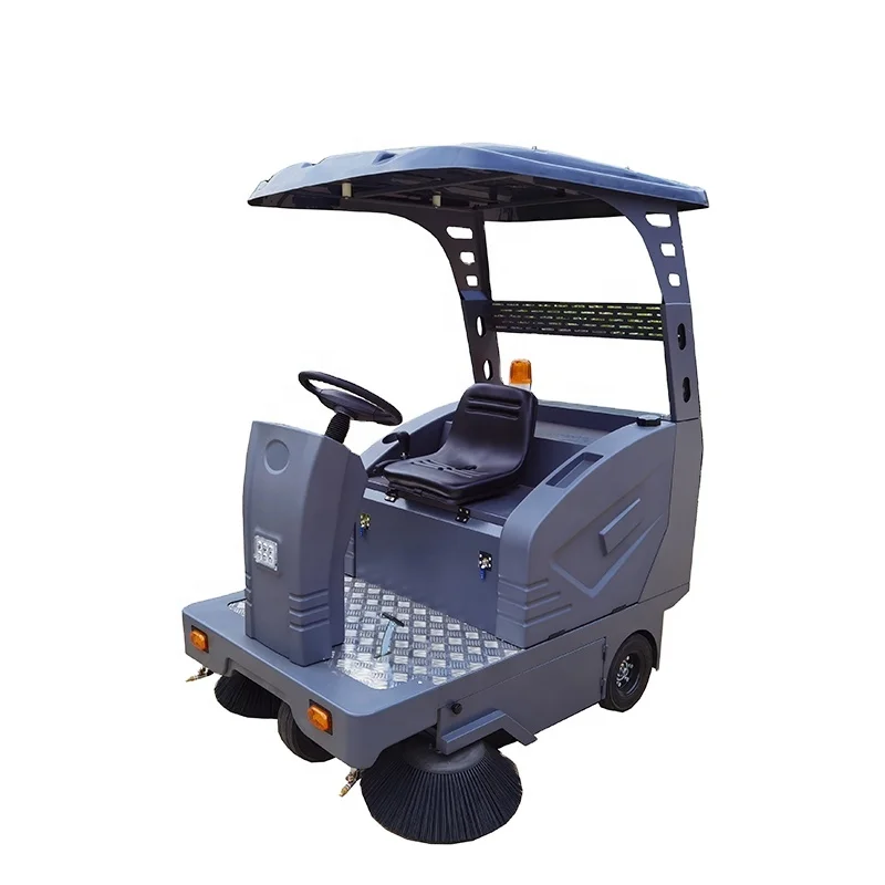 Electric Ride-On Floor & Road Sweeper 180L Dustbin 9000sqm/h Efficiency New 48V 80AH Battery