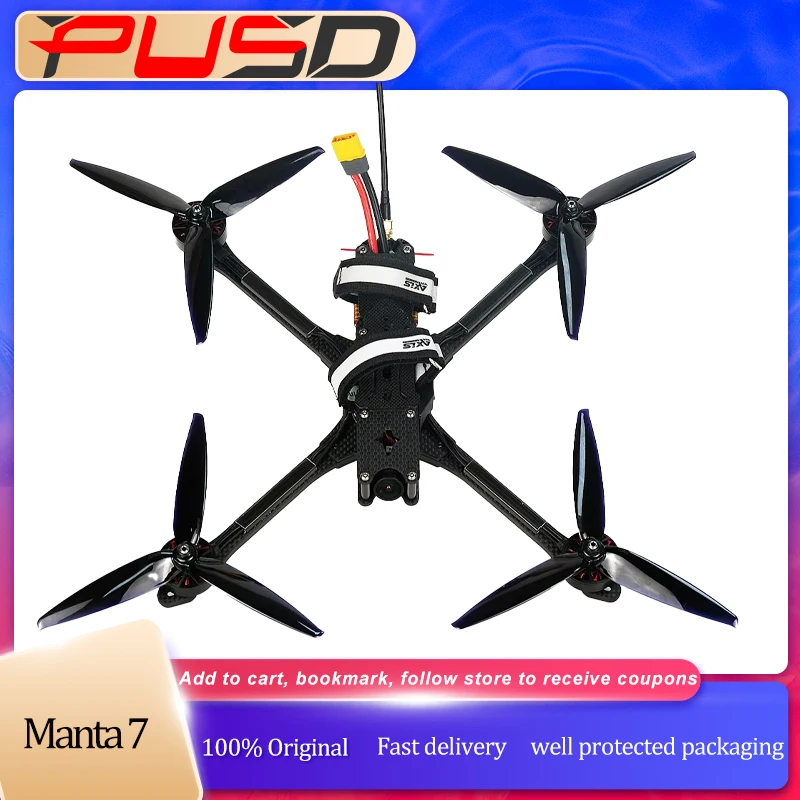 7-дюймовый Manta 7 X Lite Фристайл для FPV Дрон BNF 6S дальнего действия с GPS RTF Кинематографический гоночный дрон Квадрокоптер Фристайл