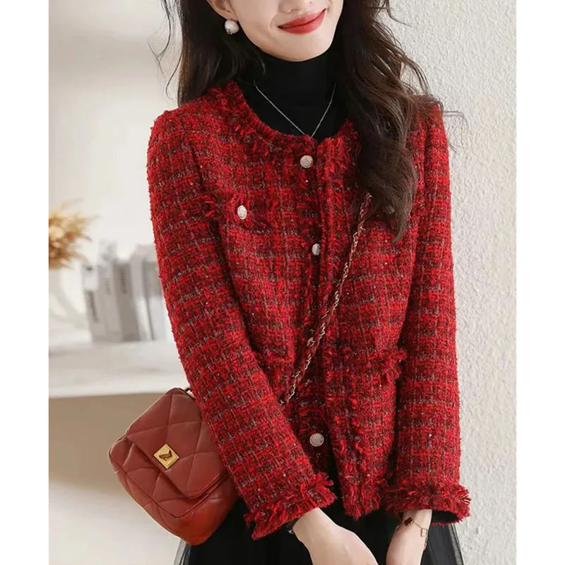 

French Ladies Xiaoxiangfeng Top Coat Female Short Fashion Versatile Jacket Design Sense niche Women Loose Fitting Outerwear