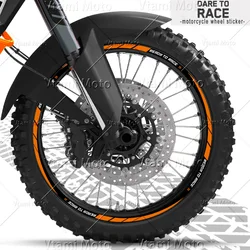 Reflective Motorcycle Wheel Sticker Motocross Rim Stripe Decals For KTM 1290 SUPER ADVENTURE R S 890 Adv 790 690 390 990 1190