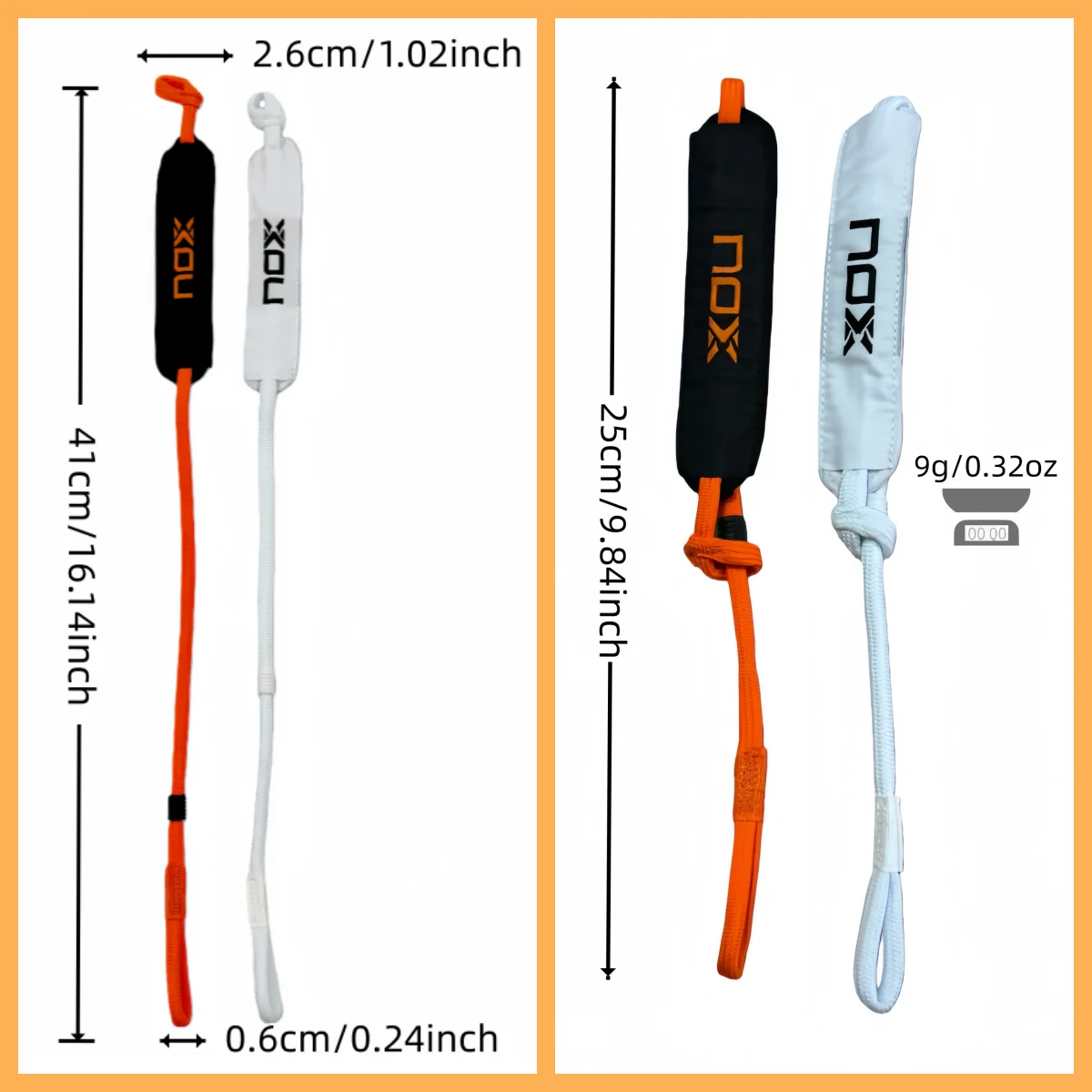 Nox 2pcs Grip Strap Set, Securely Locks Racket for Stable Grip Experience, Perfect for Focused Performance, Padel Accessories