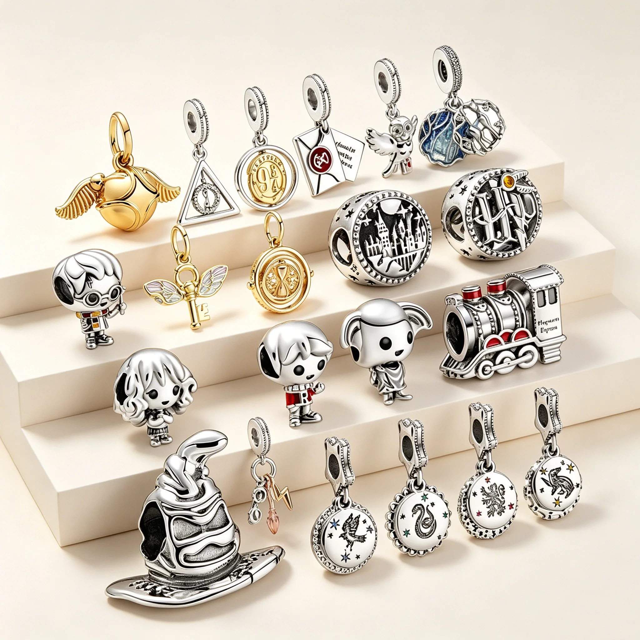 Nuevo Best Seller: Abalorio de Harry Potter Compatible con Pulseras Europeas Originales de Plata, Accesorios de Joyería DIY para Mujer