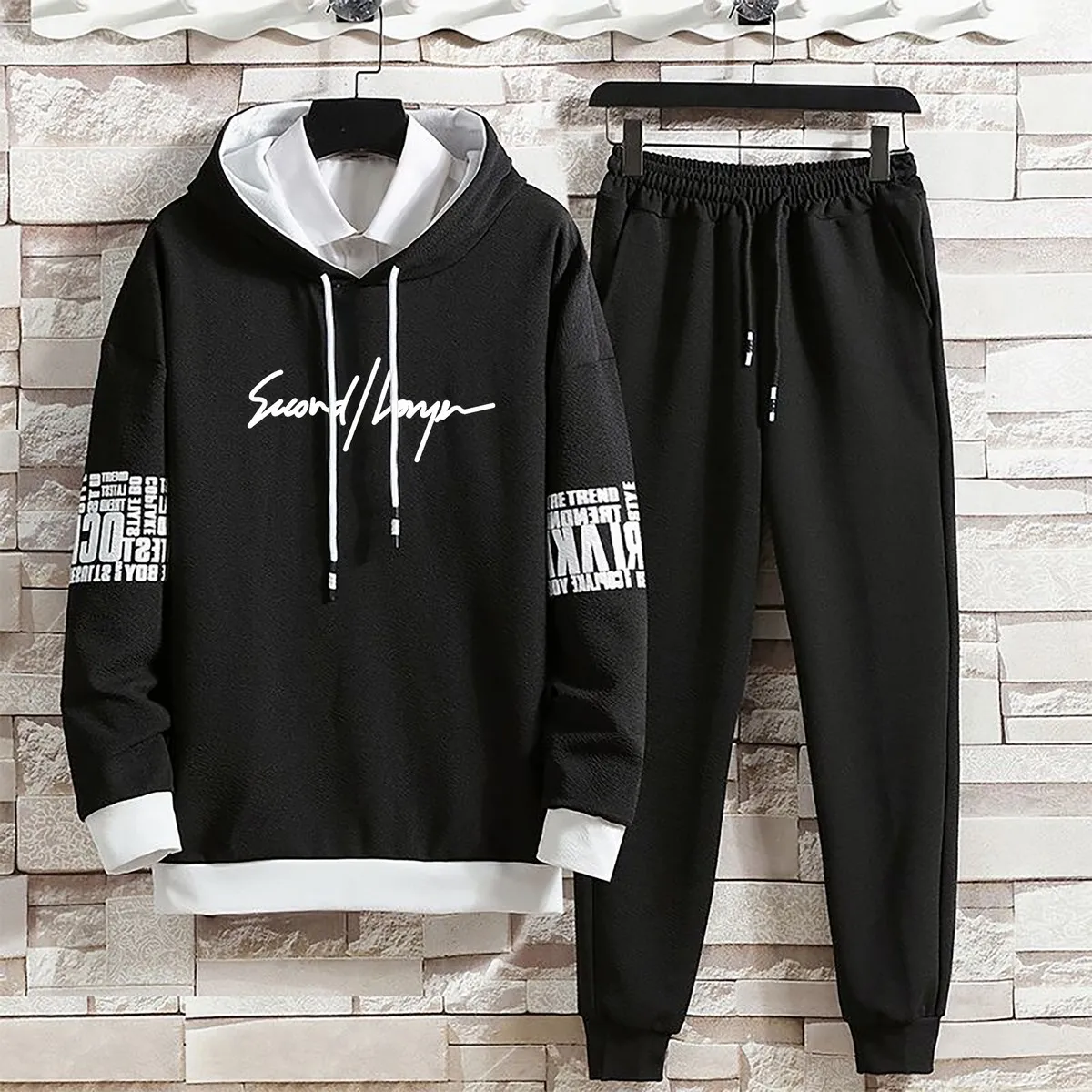 Clothing for Men Hoodies Set Pants Casual Summer Autumn Suits Pullover Hat Hood Print Sweaterhoodie Men New Top Long Sleeves