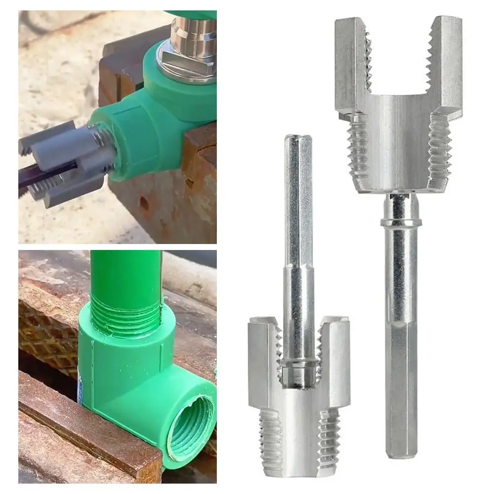 4/6 Points Water Pipe Thread Opener Inside and Outside Together Waterpipe Tapping Tool Water Pipe Electric Drill Universal