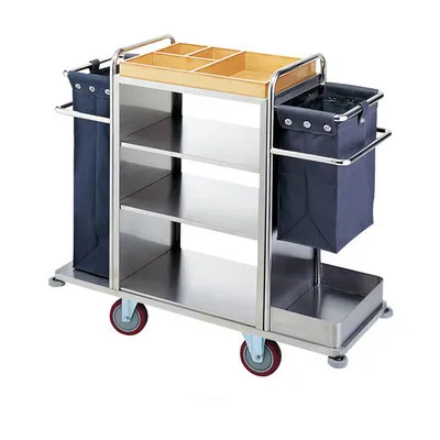 Commercial Trolley Hotel Restaurant Room Dirty Linen Cleaning Mobile Service Cart