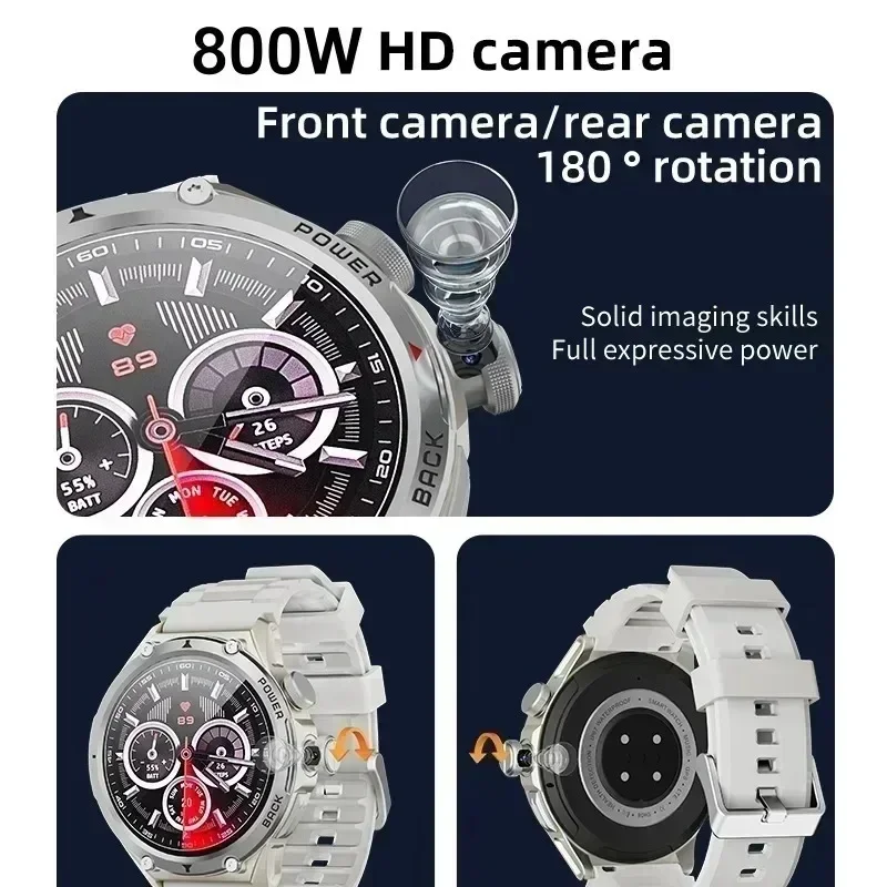 H12 4G/5G LTE Android Smartwatch: 1.6-inch AMOLED HD Display (720x720), GPS Positioning, WiFi Connectivity