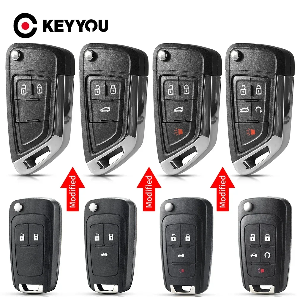 Portachiavi per Chevrolet Cruze Lova Camaro Aveo Malibu per Opel Corsa Astra Vectra Zafira Remote Key Shell 2/3/5/Button