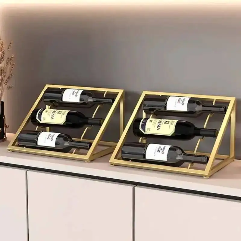 Kitchen Corner Bottle Wine Cabinets Display Liquor Storage Small Club Wine Rack Buffet Metal Modern Meuble Vin Display Cabinet