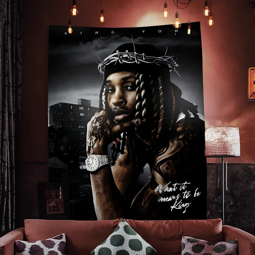 Rapper K-King Cool V-Von Chart Tapestry Bohemian Wall Tapestries Mandala Wall Art Decor