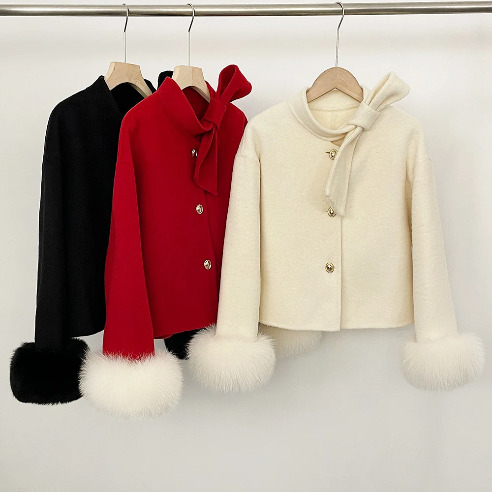 

Reality Fur Coat Woman Woman Clothes Coats for Woman Winter 2025 Wool Coat Woman Wool and Trench Coats Women's Woolen Coat