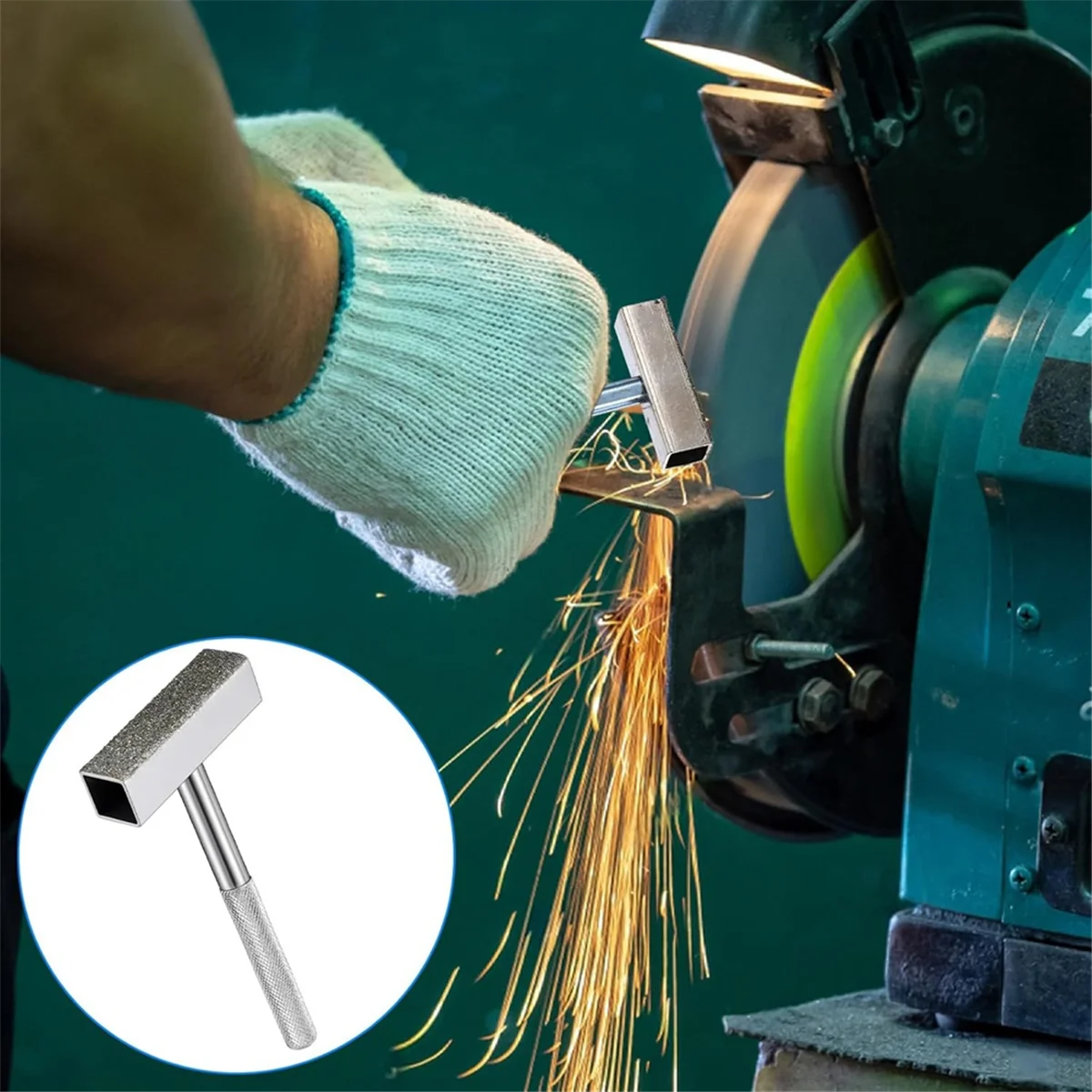 

3 Pcs Grinding Wheel Dresser Tool, Diamond Grinding Wheel Stone Dresser for True Up and Restore Grinding Wheels