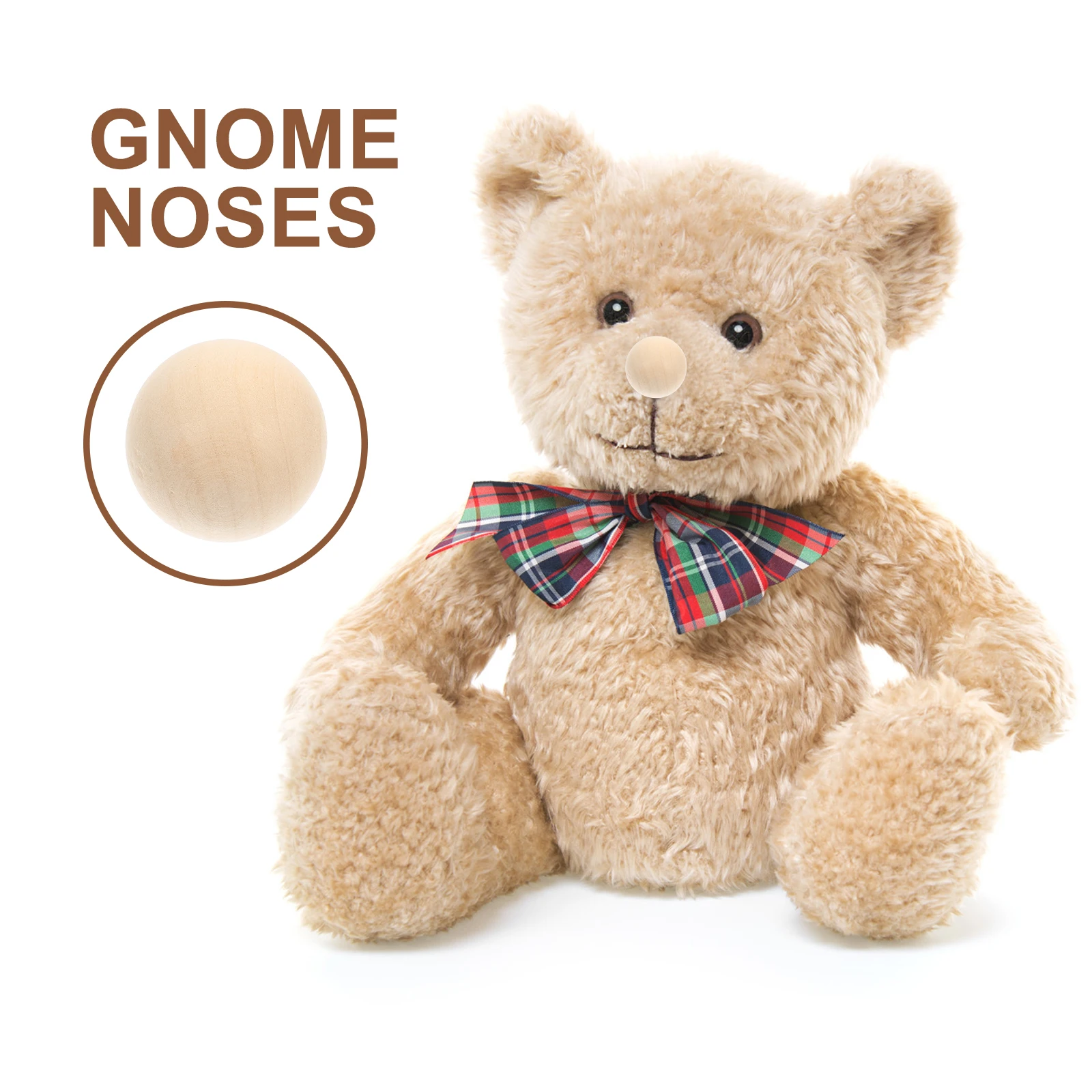 

50pcs Wooden Round Balls Unfinished Diy Craft Beads No Hole Wood Spheres For Painting Staining Gnome Handicraft Projects