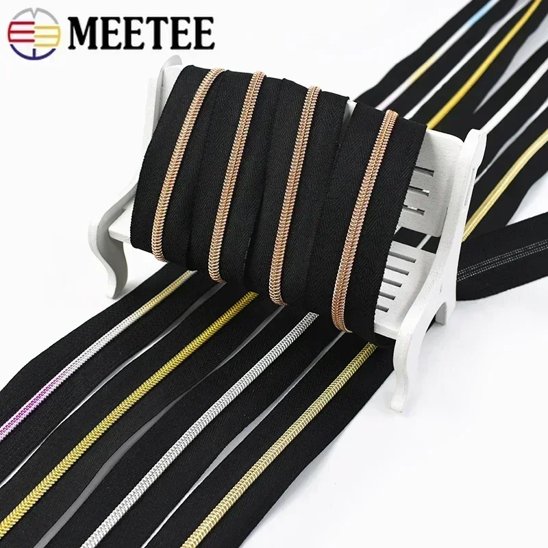 2-10Meter 3 #5 # Nylon Rits Tape Per Meter Spoel Plastic Zip Roll Tas Kleding Handtas Naaien Ritsen Reparatieset Accessoires