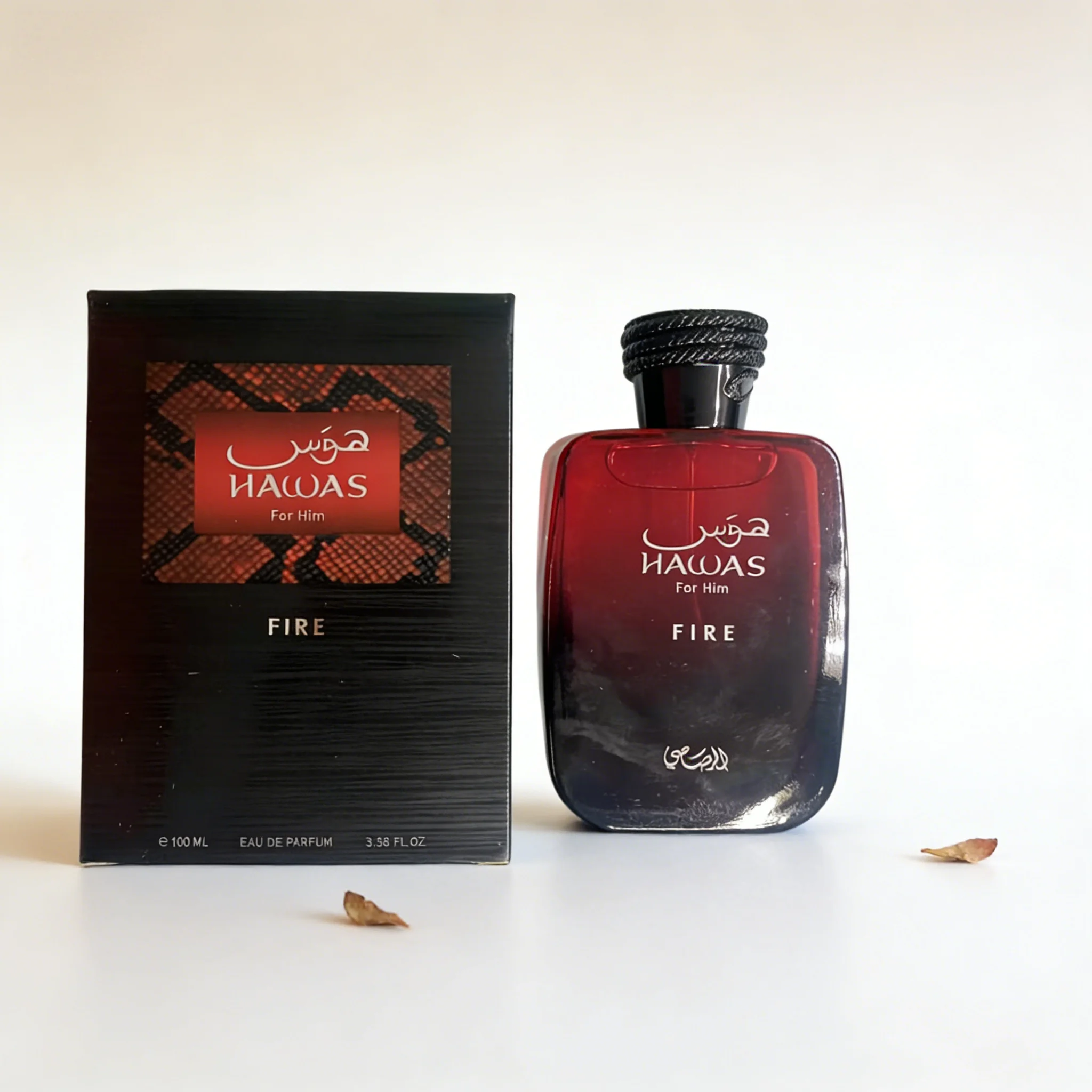 

Hawas Fire For Him Men's EDP 3.38oz, Bold Oriental & Oud Fragrance, Luxe All-Day Wear Scent