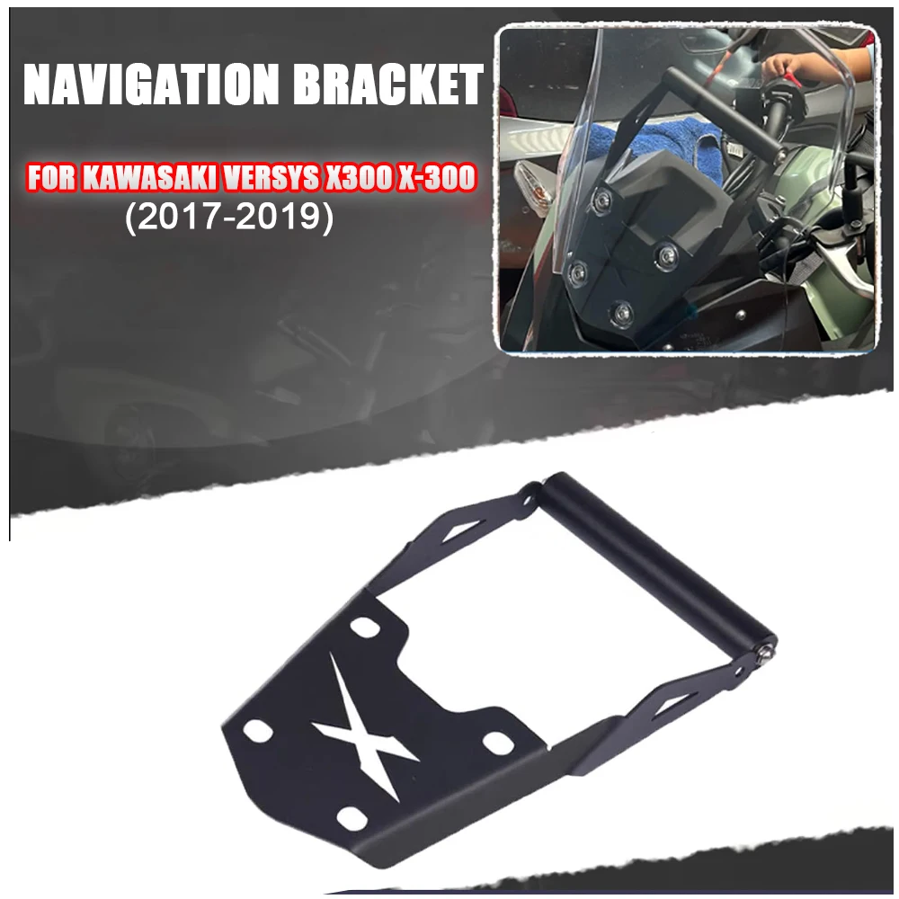 

Mobile Phone Navigation Bracket Mount Smartphone GPS Holder For KAWASAKI VERSYS X300 X-300 X300 17-19 Motorcycle Accesssories