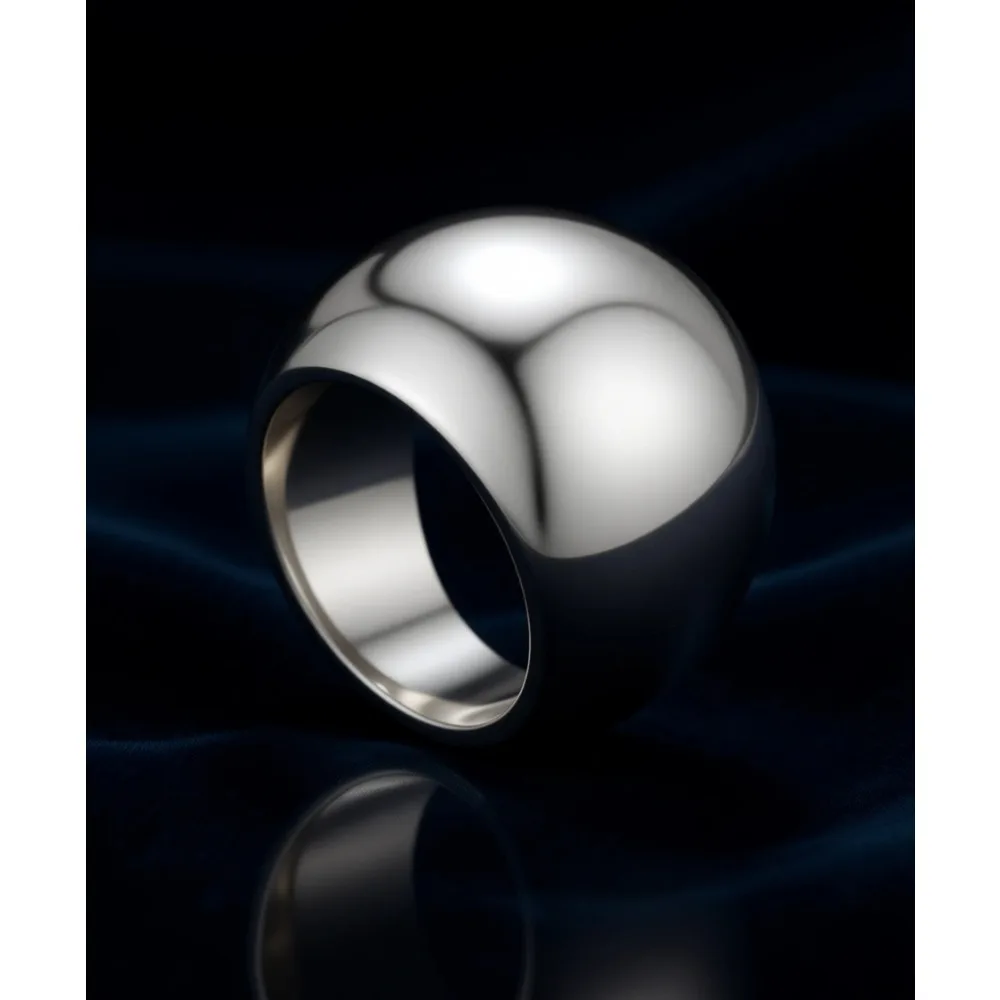 

Массивное кольцо-купол из нержавеющей стали для женщин и мужчин, размеры от 7 до 12, доступно изготовление на заказ