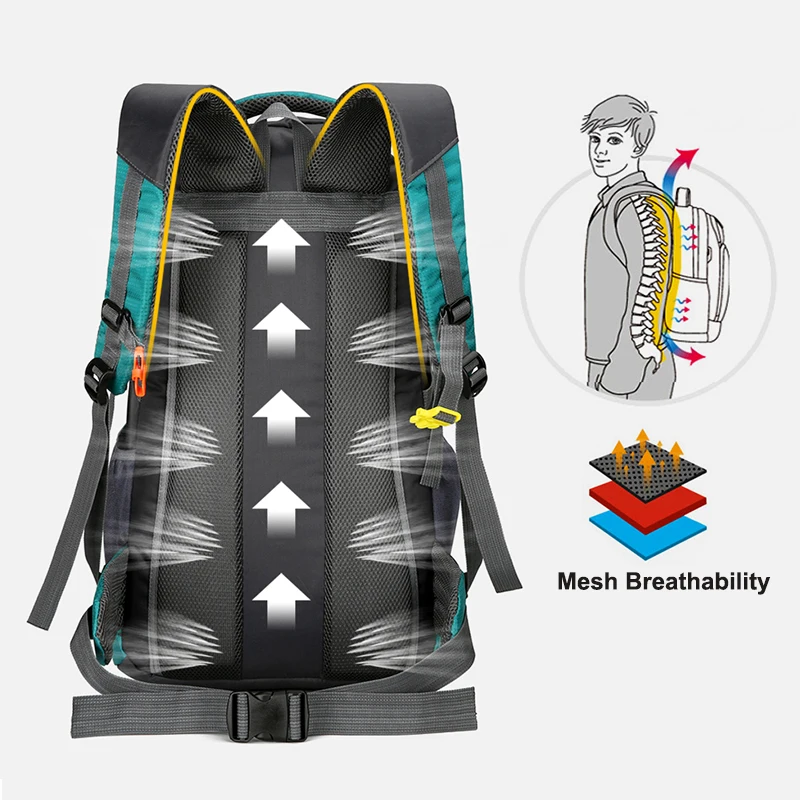 60L Travel Backpack Men Women Outdoor Mountaineering Sports Bag Hiking Adventure Camping Large Capacity Storage Bags 2304