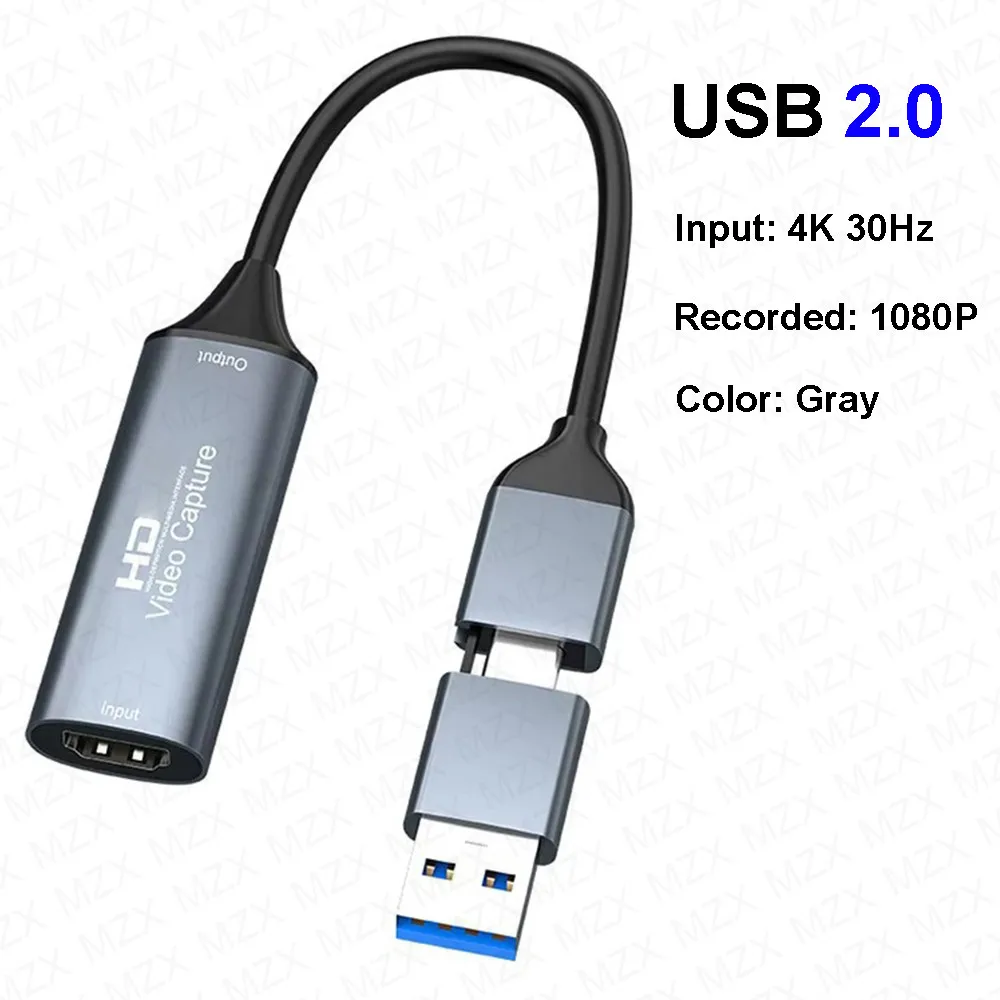 MZX ビデオキャプチャカードボード USB 3.0 A タイプ C HDMI対応 4K