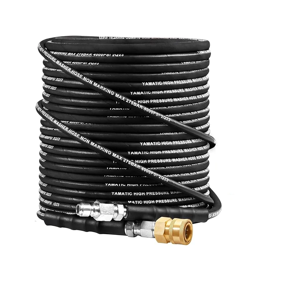 65Ft/49Ft/32Ft high pressure washer hose tube 3/8 Quick connection to the car washing machine cleaning hose