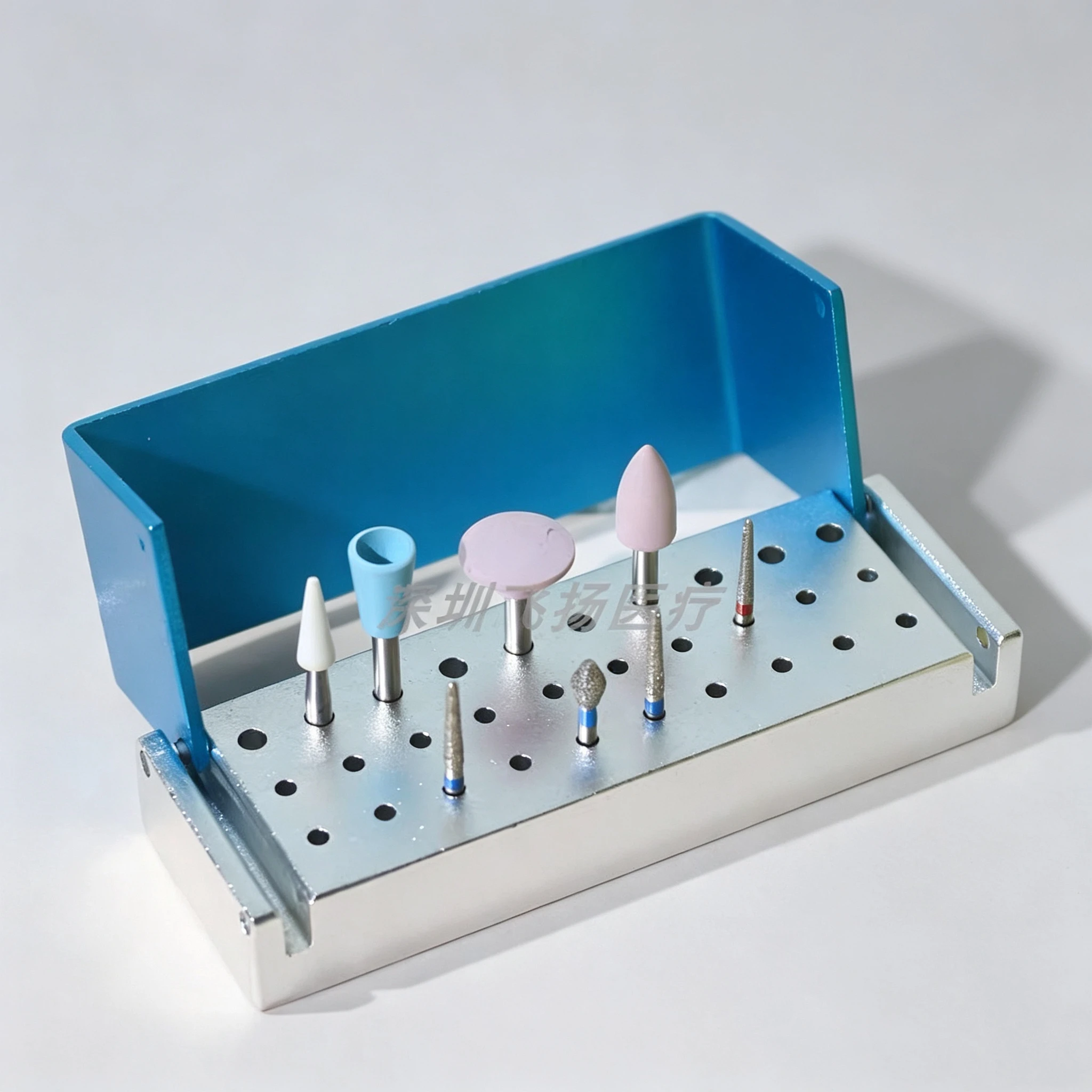 30-Loch Sterilisationsbox für Dentalbohrer – Metallbox zur Desinfektion von FG/RA-Bohrern und Hoch-/Niedriggeschwindigkeitsbohrern