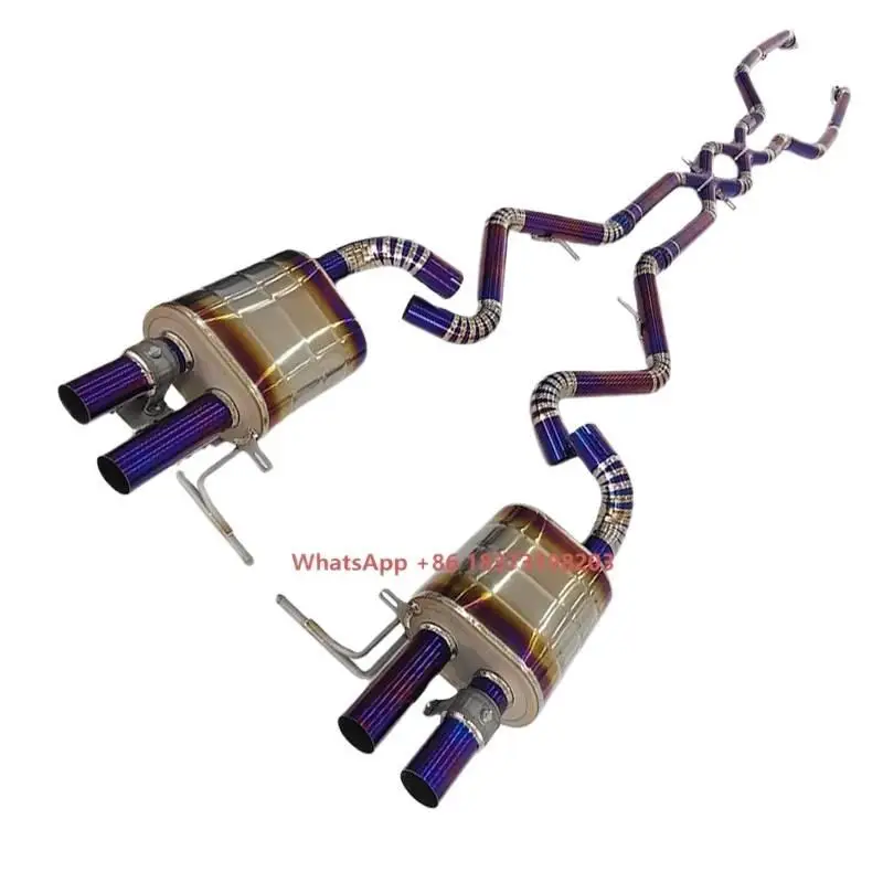 Customized Titanium Dual X Midpipe Catback Exhaust for E90 E92 E93 M3 4.0l High Peormance Muffler With Valves