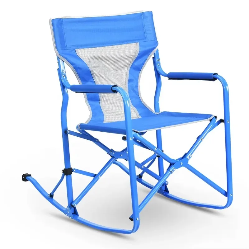 Relaxing folding swing camping chair beach chair outdoor armrest high quality high material