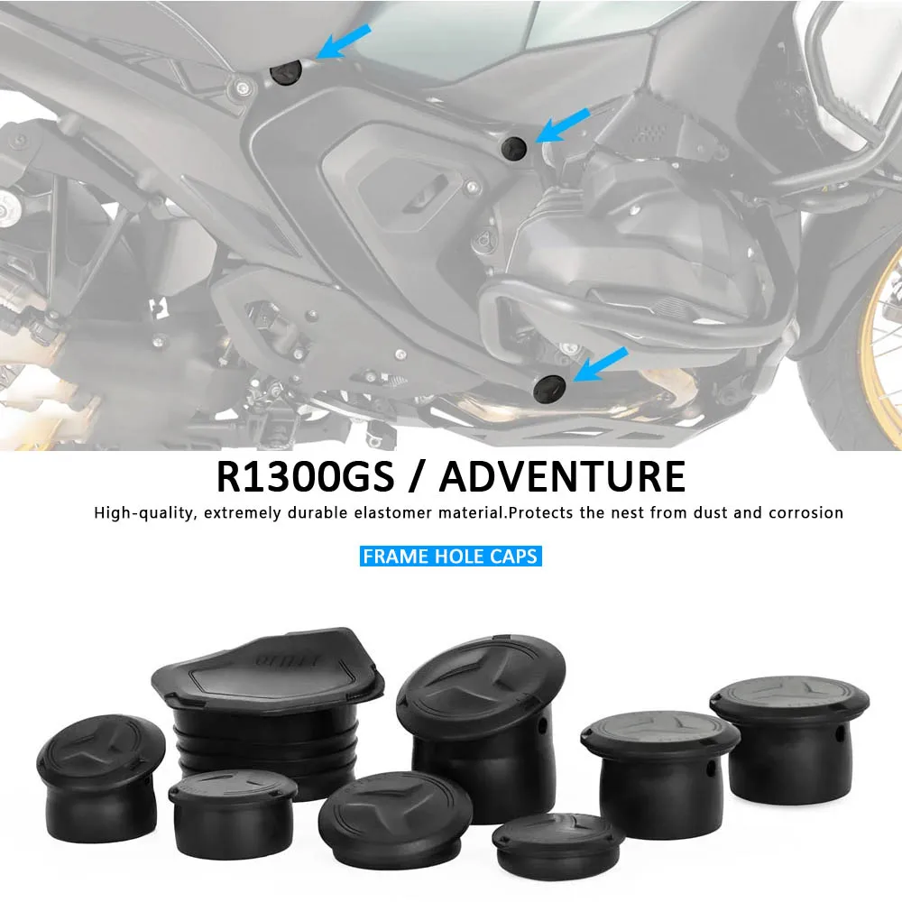 

For BMW R 1300GS Adventure GS1300 R1300 GS R1300GS 2023-2025 New Motorcycle Frame Hole Cover Caps Plug Decorative Frame Cap Set