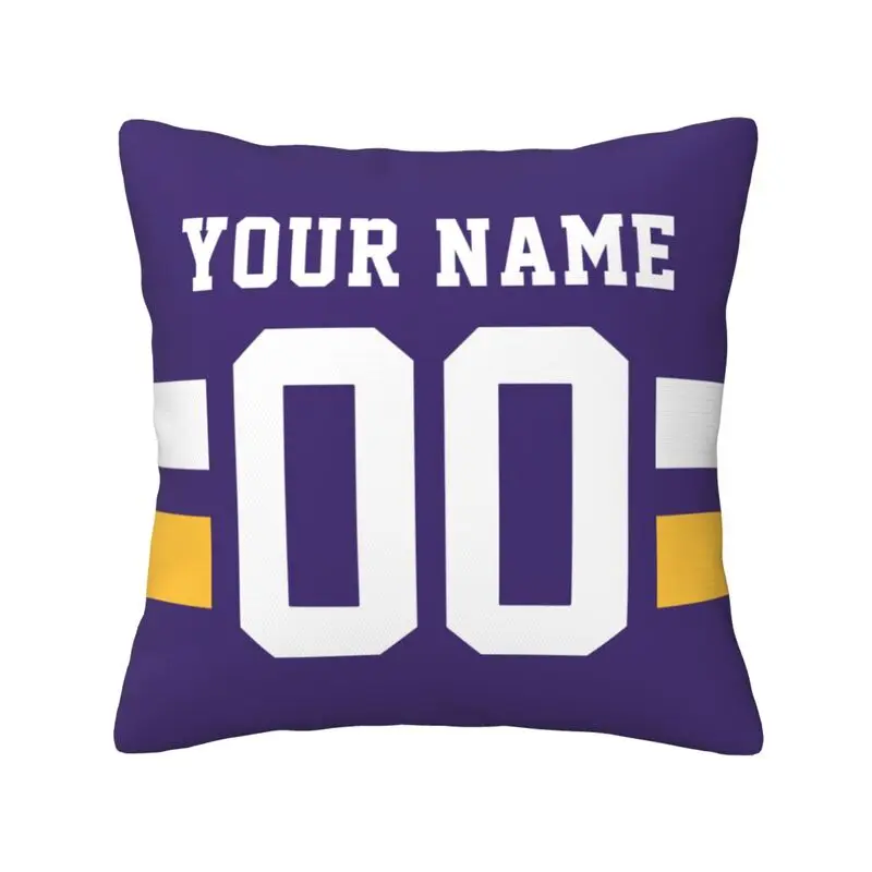 Custom Minnesota Name & Number Football Personalized Pillowcase, Football Gifts for Football Fan Son Grandson Friend Coworker