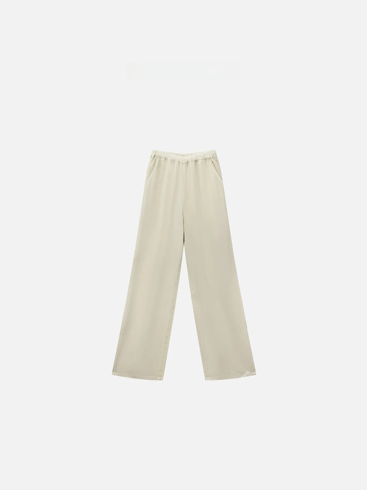 

Slimming Effect Rigid Waist Straight Leg Jeans Early Spring 2026 ZONE Casual Sle Long Pants Loose Fit Light Color