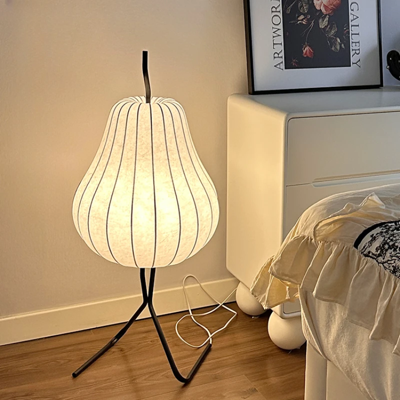 

Cream Style Silk Pear Floor Lamp Living Room Advanced Creative