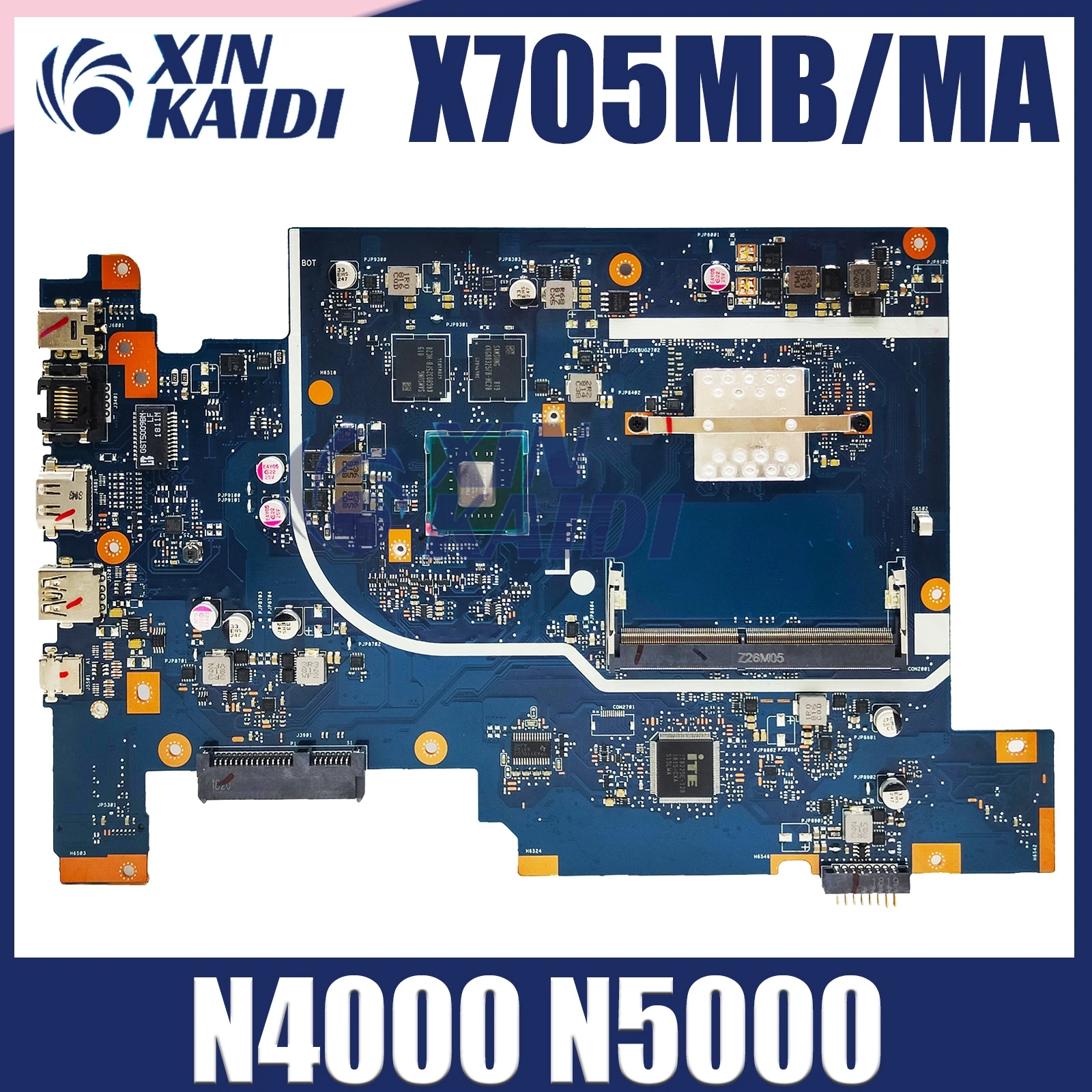 

X705MB Notebook MAINboard For ASUS Vivobook 17 X705MA X705M Laptop Motherboard W/N5000 N4100 920MX-V2G DDR4 100% Test OK