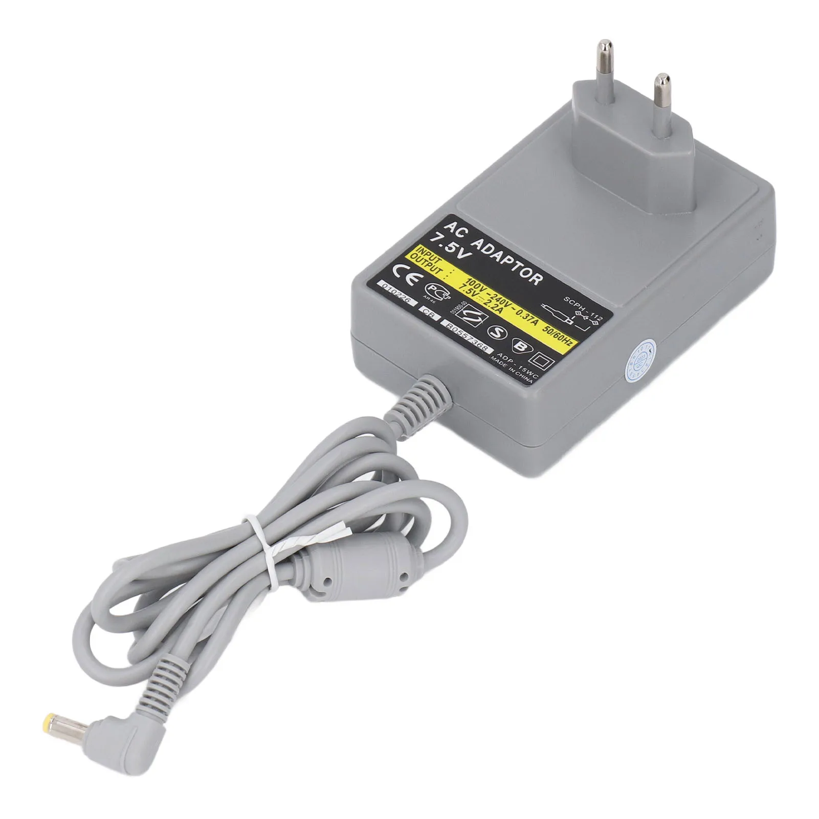 Sortie DC 7.5V avec câble de charge pour remplacement de console de jeu, adaptateur secteur, prise UE, 100V à 240V