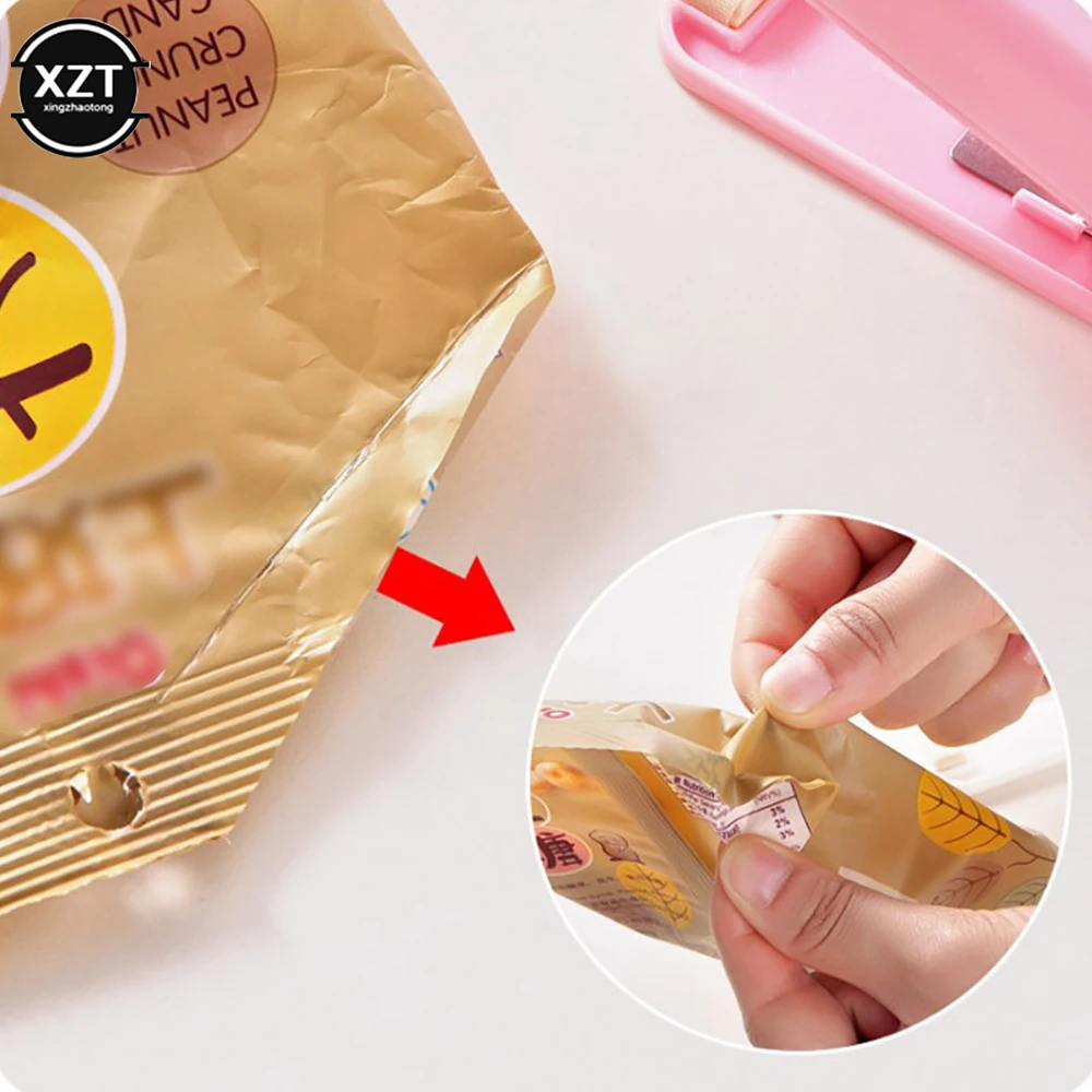 Portable Mini Sealing Machine Snack Food Bag Plastic Sealing Machine Home Hand Pressure Heat Sealing Machine Kitchen Tools