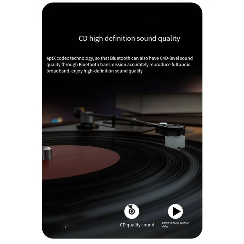 September Qualcomm Bluetooth 5.1 Odbiornik do Aux/RCA Stary wzmacniacz audio Bezprzewodowy odtwarzacz audio Bezstratna jakość dźwięku, Wytrzymały