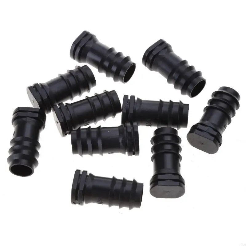 

97QD 10Pcs Drip Irrigation Fittings End Plug Barbed Connectors End Caps Plastic Plug Nut for 16mm Irrigation Tubing Hose
