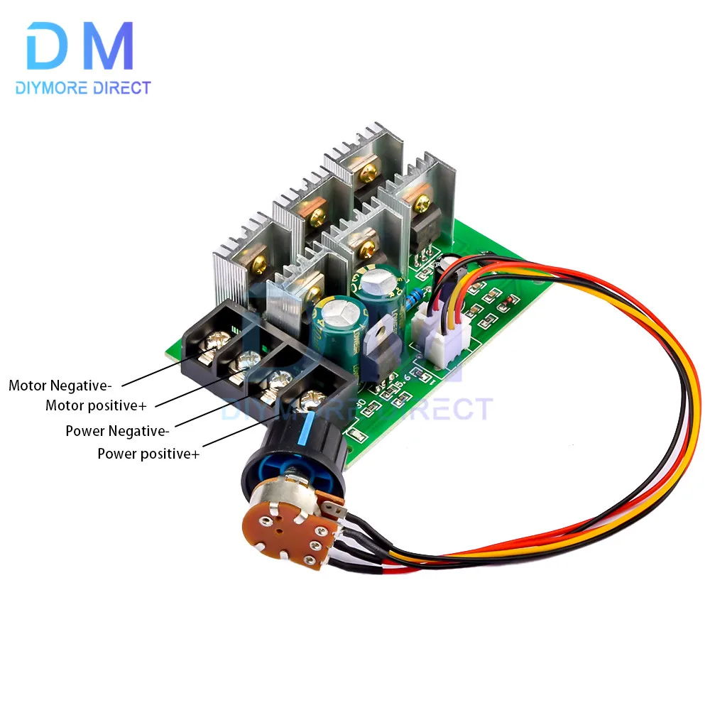 DC 9-55V 40A 2000W PWM DC Motor Pump Speed Regulator High Power Speed Controller 9V 12V 24V 36V 48V Motor Governor Driver