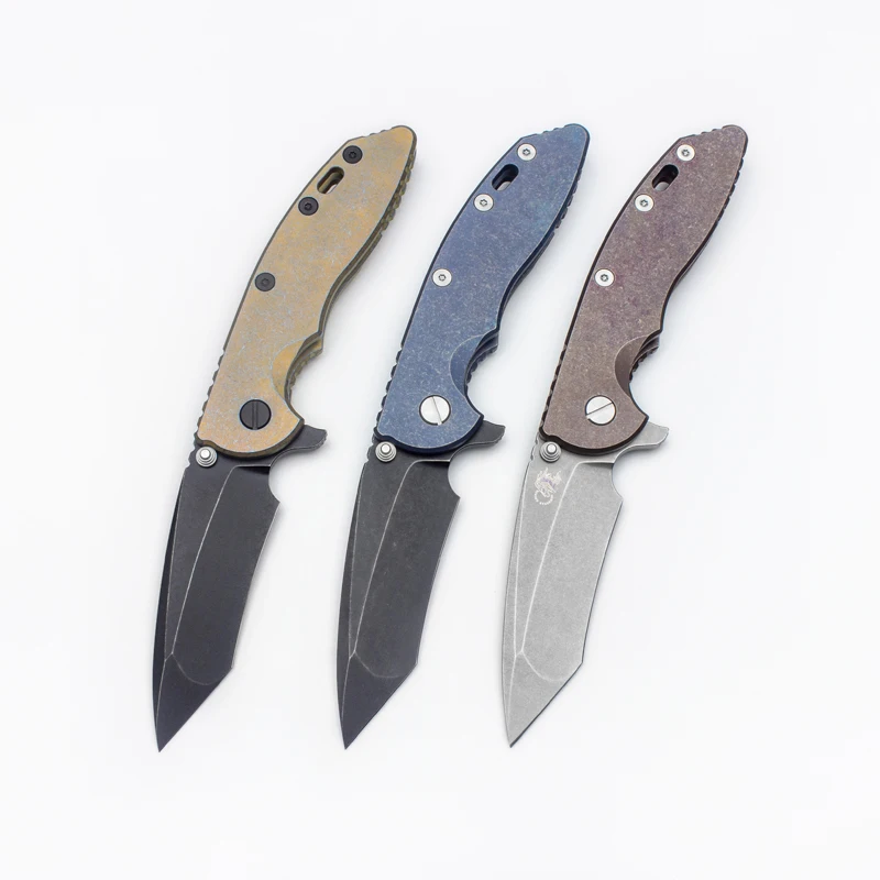 

EVIL EYES Custom Hinderer XM-18 Practical Folding Knife CPM 20CV Blade Personalized Ti Handle Pocket EDC Outdoor Tactical Tools