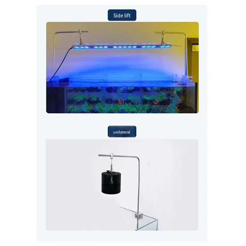 

75STO-Adjustable Aquarium Mounting Bracket LED Universal Fish Tank Light Stand Light Stand Hanging Kit Aquarium Accessories