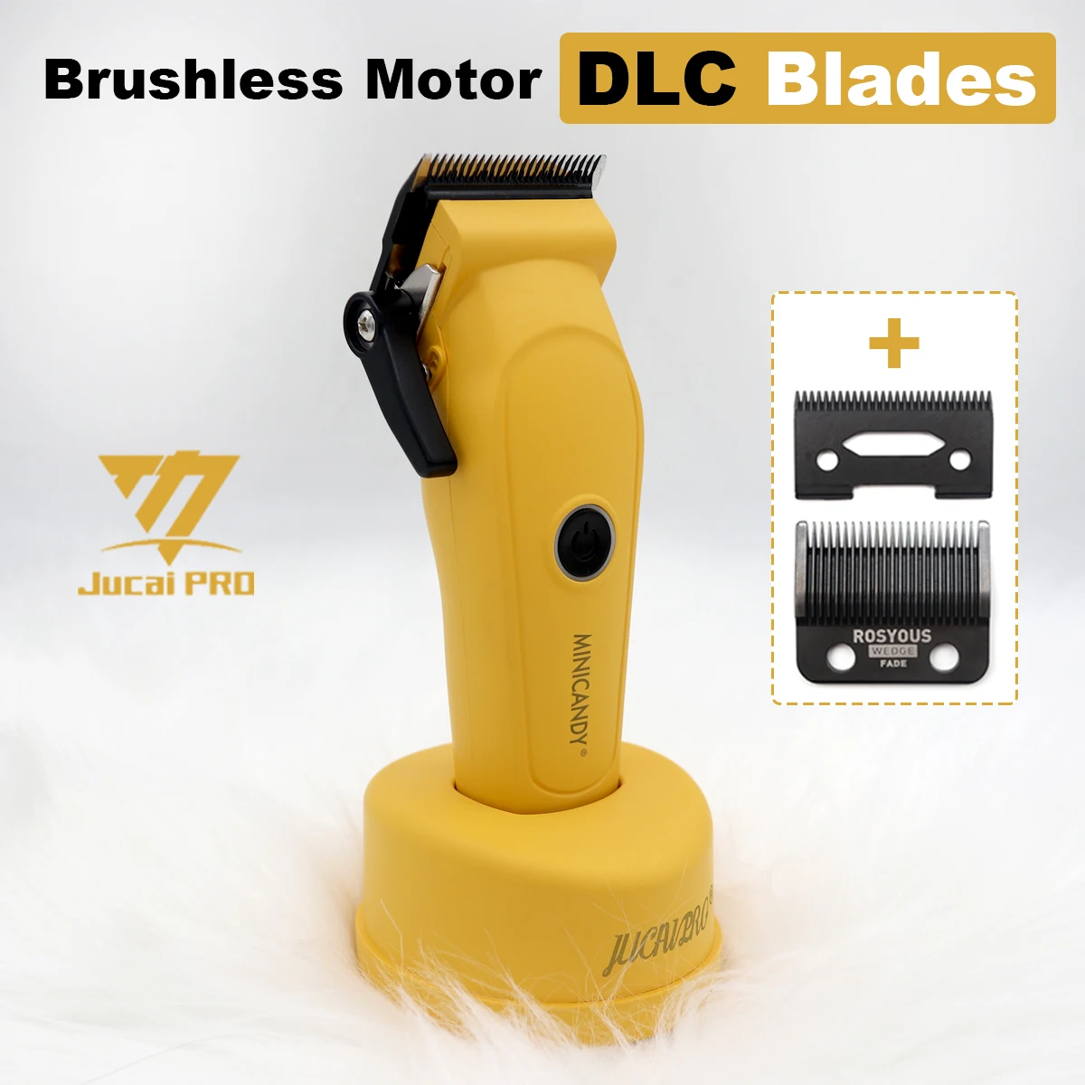 

JUCAI MINICANDY JC06 Professional Hair Clipper DLC Blade 7200RPM Brushless Motor Base Charger 3200mhA Haircut Machine Barber