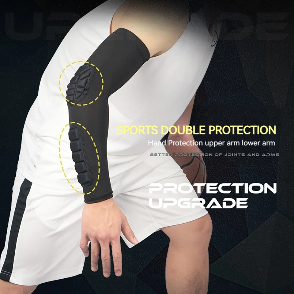 GETINFIT 1Pcs Honeycomb Anti-collision Elbow Guard Sports Pressurized Sleeves Fitness Skiing Basketball Cycling Protective Gear