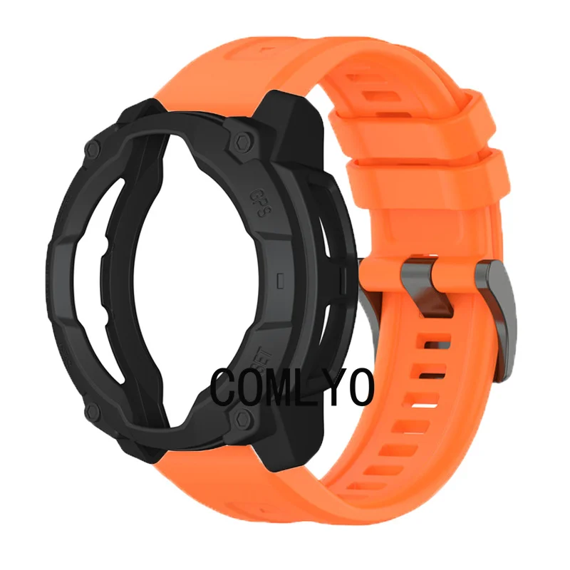 For Garmin Instinct 3 Case Smart Watch Strap Easyfit Protective Bumper Cover Silicone Soft Sports Belt