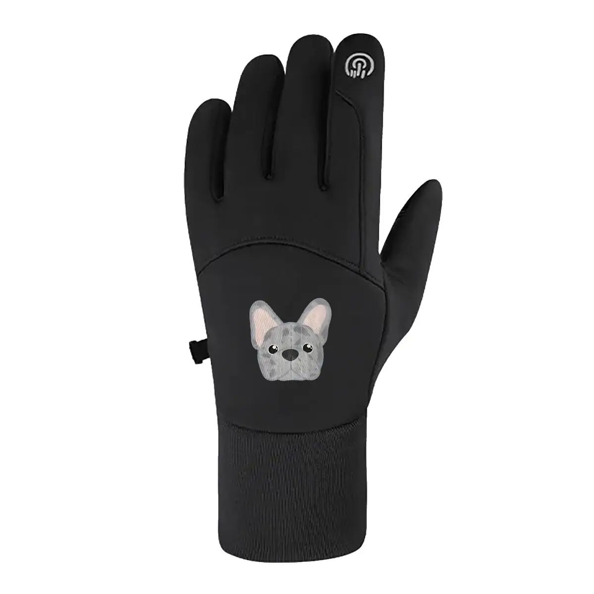 

Frenchie Face Art Велосипедные перчатки для отдыха Зимние теплые ветрозащитные сенсорные перчатки