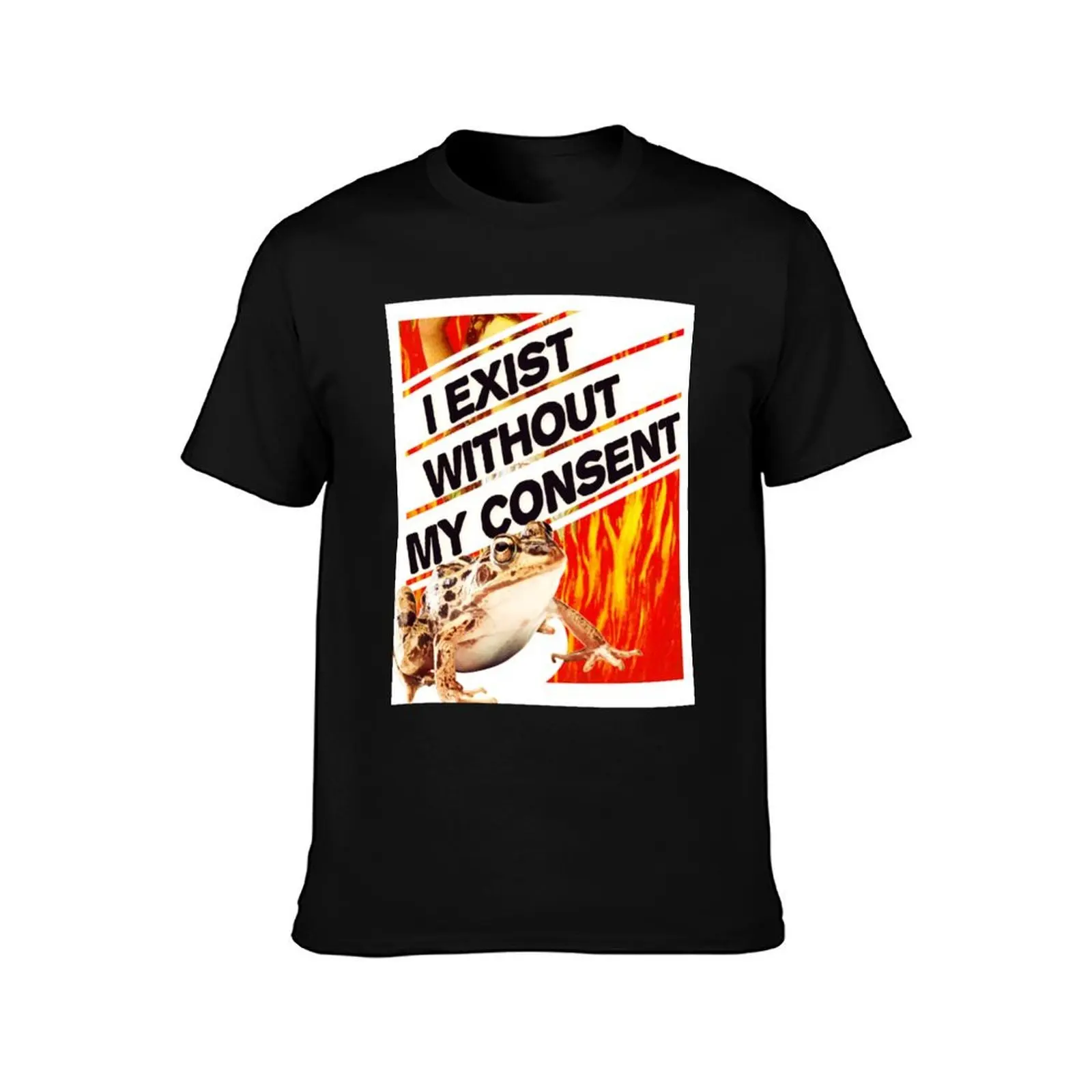 I Exist Without My Consent Existential Toad Frog Meme T-Shirt graphic t shirt vintage anime tshirt clothing for men