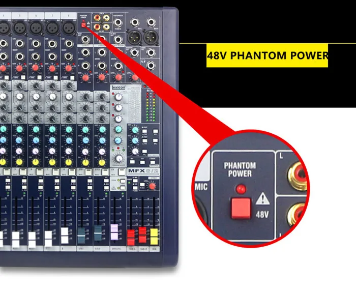 MFX8/2 professional audio sound system power mixer small audio mini mixer dj controller 8-channel audio mixer mixing console
