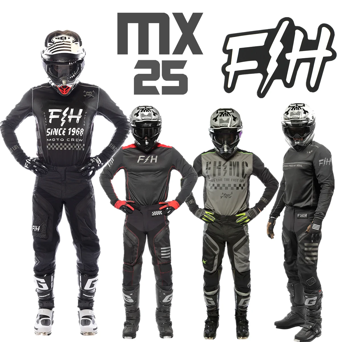 2025 shift MX Off Road Motocross Gear Set Moto Kit FH Enduro Jersey Set Dirt Bike Combos Motorcycle Suit