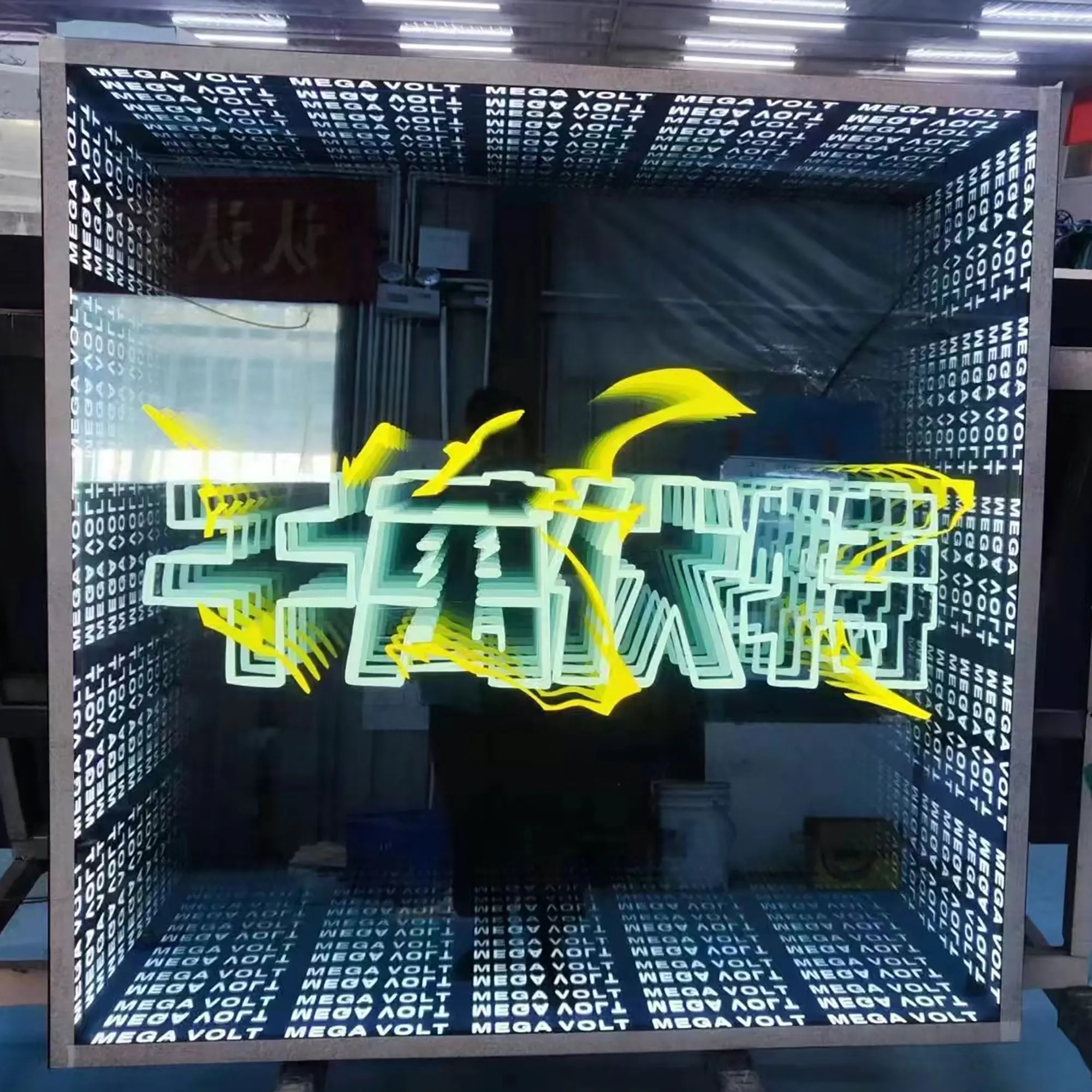 

Magic infinite endless mirror led letters sign acrylic letter sign led infinity illusion mirror for company decoration