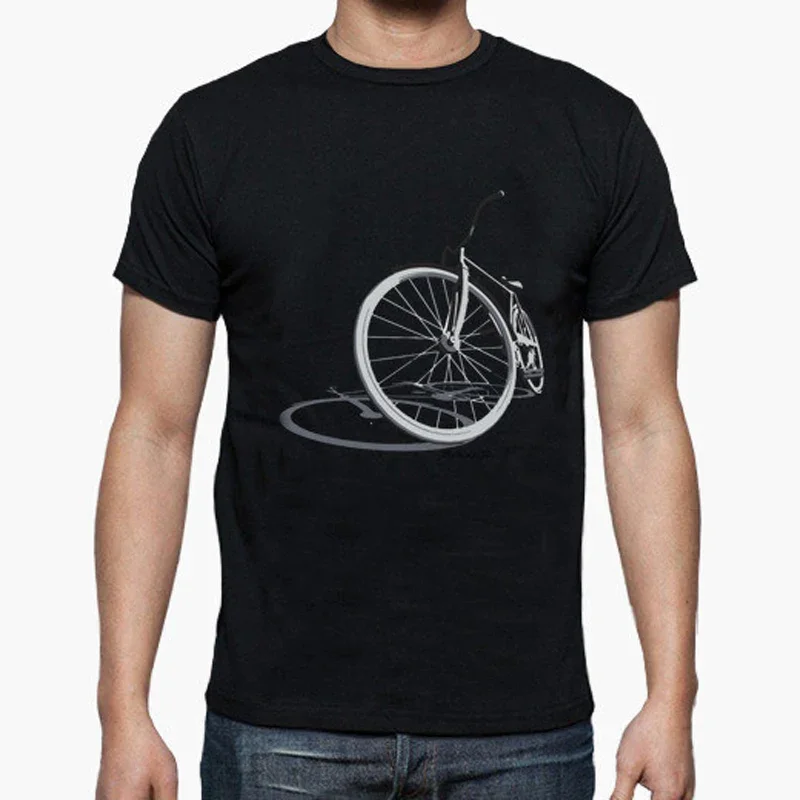 

Unique Vintage Bicycle Silhouette Printed T Shirt New 100% Cotton Short Sleeve O-Neck T-shirt Casual Mens Top Streetwear