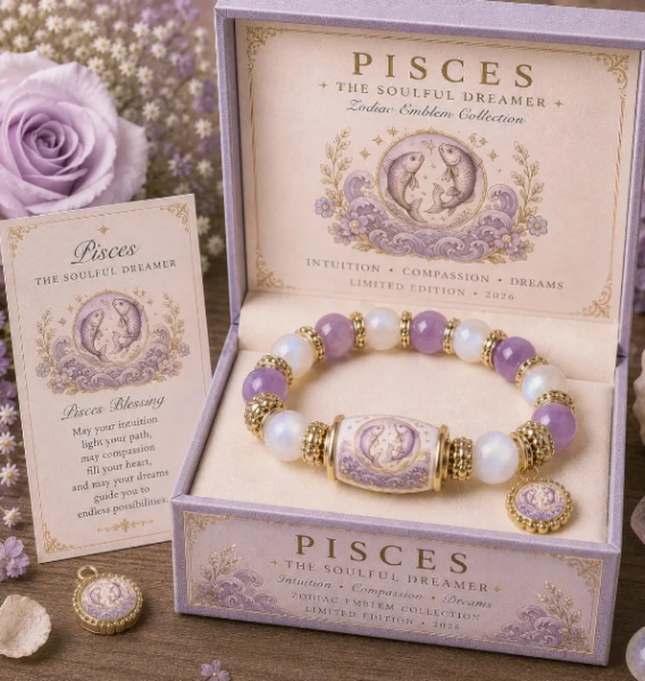 Sweet Colorful Zodiac Beaded Bracelet for Women Fashionable Versatile Birthday Party Jewelry Gift in Gift Box Trendy Accessory
