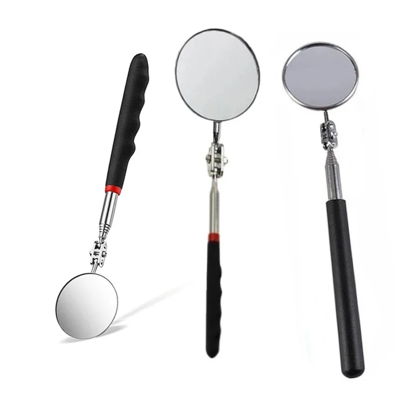 360 Retractable Telescopic Inspection Round Mirror Extending Car Angle View Pen Hand Auto Telescopic Detection Lens Repair Tool